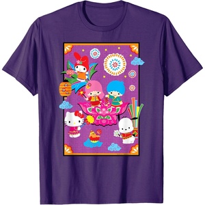 image:imageSANRIO Hello Kitty amp Friends Lunar New Year Festival TShirt  UnisexAdults Black Small Short SleevePurple