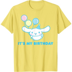 image:imageSanrio Cinnamoroll Birthday TShirt Adult Classic Fit Blue Crew Neck Short SleeveLemon Yellow