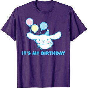 image:imageSanrio Cinnamoroll Birthday TShirt Adult Classic Fit Blue Crew Neck Short SleevePurple