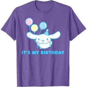 image:imageSanrio Cinnamoroll Birthday TShirt Adult Classic Fit Blue Crew Neck Short SleevePurple Heather