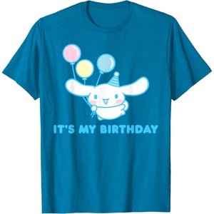 image:imageSanrio Cinnamoroll Birthday TShirt Adult Classic Fit Blue Crew Neck Short SleeveSapphire Blue