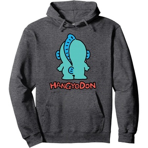 image:imageSanrio Hangyodon Backside Hoodie Pullover HoodieDark Heather Grey