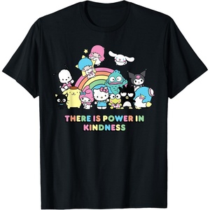 image:imageSanrio Hello Kitty amp Friends Power in Kindness Black Classic Fit TShirt Crew Neck Short SleeveBlack