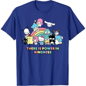 image:imageSanrio Hello Kitty amp Friends Power in Kindness Black Classic Fit TShirt Crew Neck Short SleeveRoyal Blue