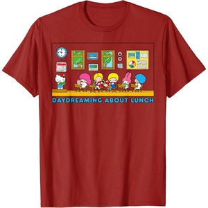 image:imageSanrio Hello Kitty and Friends Daydreaming about Lunch Class TShirtCranberry Red