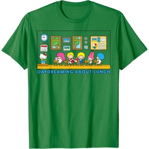 image:imageSanrio Hello Kitty and Friends Daydreaming about Lunch Class TShirtKelly Green