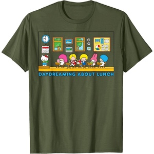 image:imageSanrio Hello Kitty and Friends Daydreaming about Lunch Class TShirtOlive Green