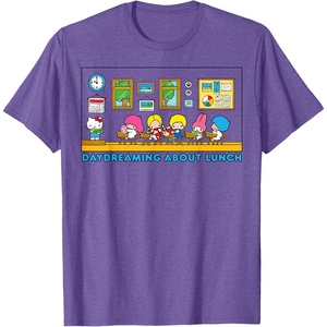 image:imageSanrio Hello Kitty and Friends Daydreaming about Lunch Class TShirtPurple Heather