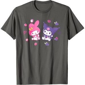 image:imageSanrio Kuromi and My Melody Berries TShirt Small BlackAsphalt Grey