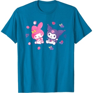 image:imageSanrio Kuromi and My Melody Berries TShirt Small BlackSapphire Blue