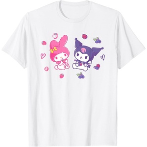 image:imageSanrio Kuromi and My Melody Berries TShirt Small BlackWhite