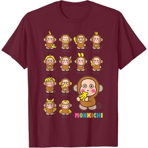 image:imageSanrio Monkichi Zodiac Tee Shirt TShirtBurgundy