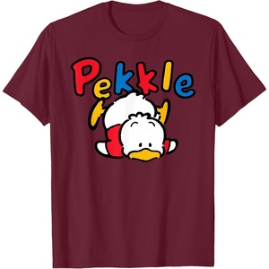 image:imageSanrio Pekkle Backside Logo Tee Shirt TShirtBurgundy