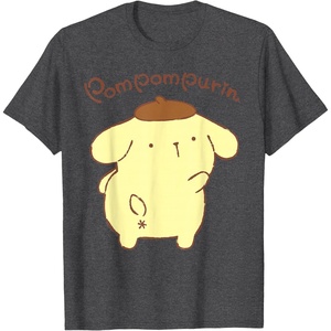 image:imageSanrio Pompompurin Backside Logo Tee Shirt TShirtDark Heather Grey