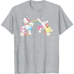 image:imageSanrio Spring Hello Kitty Little Twin Stars My Melody Purin TShirtHeather Grey