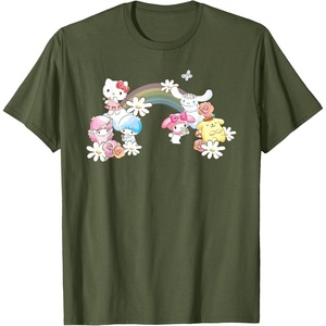 image:imageSanrio Spring Hello Kitty Little Twin Stars My Melody Purin TShirtOlive Green