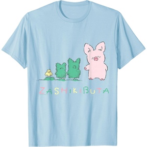 image:imageSanrio Zashikibuta Cheerful Pig Tee Shirt TShirtBaby Blue