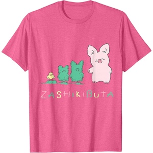image:imageSanrio Zashikibuta Cheerful Pig Tee Shirt TShirtPink Heather