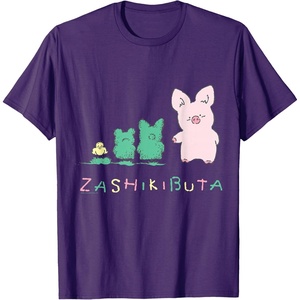 image:imageSanrio Zashikibuta Cheerful Pig Tee Shirt TShirtPurple