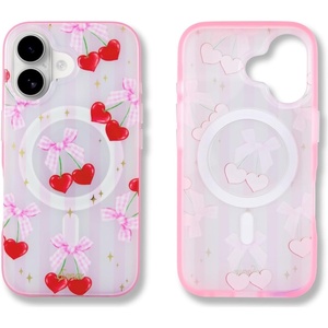 image:imageSonix x Sanrio Case for iPhone 12  iPhone 12 Pro  Compatible with MagSafe  10ft Drop Tested  Tuxedo BobaCoquette Cherries