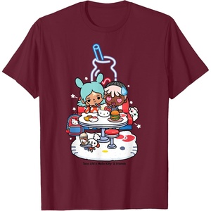 image:imageToca Life x Hello Kitty amp Friends Diner TShirtBurgundy