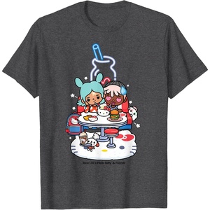 image:imageToca Life x Hello Kitty amp Friends Diner TShirtDark Heather Grey