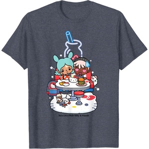 image:imageToca Life x Hello Kitty amp Friends Diner TShirtHeather Blue