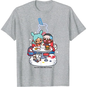 image:imageToca Life x Hello Kitty amp Friends Diner TShirtHeather Grey