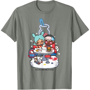 image:imageToca Life x Hello Kitty amp Friends Diner TShirtOlive Heather
