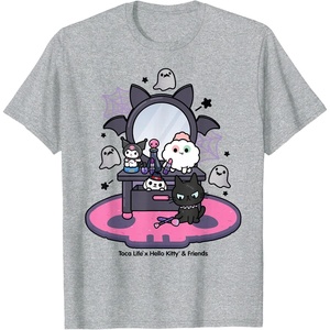 image:imageToca Life x Hello Kitty amp Friends Kuromi Vanity TShirtHeather Grey