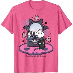 image:imageToca Life x Hello Kitty amp Friends Kuromi Vanity TShirtPink Heather