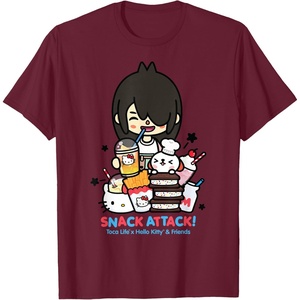 image:imageToca Life x Hello Kitty amp Friends Snack Attack TShirtBurgundy