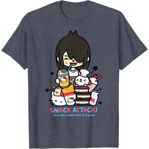 image:imageToca Life x Hello Kitty amp Friends Snack Attack TShirtHeather Blue