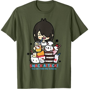 image:imageToca Life x Hello Kitty amp Friends Snack Attack TShirtOlive Green