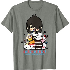 image:imageToca Life x Hello Kitty amp Friends Snack Attack TShirtOlive Heather