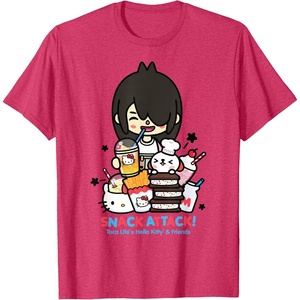 image:imageToca Life x Hello Kitty amp Friends Snack Attack TShirtRed Heather