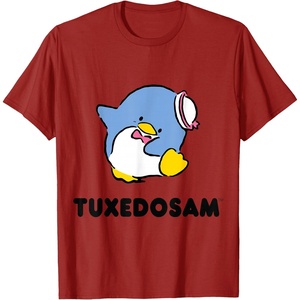image:imageTuxedosam Character Front and Back TShirt SmallCranberry Red