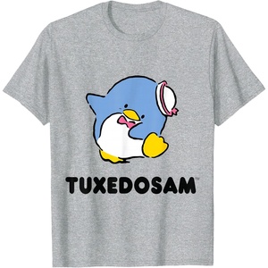 image:imageTuxedosam Character Front and Back TShirt SmallHeather Grey