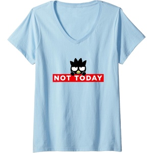 image:imageWomens BadtzMaru Not Today Japan VNeck TShirtBaby Blue