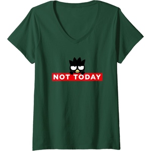 image:imageWomens BadtzMaru Not Today Japan VNeck TShirtDark Green