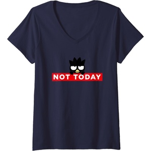 image:imageWomens BadtzMaru Not Today Japan VNeck TShirtNavy Blue