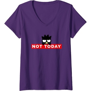 image:imageWomens BadtzMaru Not Today Japan VNeck TShirtPurple