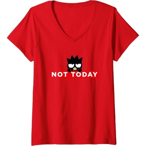 image:imageWomens BadtzMaru Not Today Japan VNeck TShirtRed