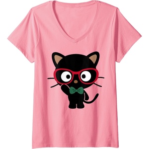 image:imageWomens Chococat Smartly Dressed Up VNeck TShirtPink