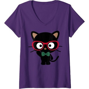 image:imageWomens Chococat Smartly Dressed Up VNeck TShirtPurple