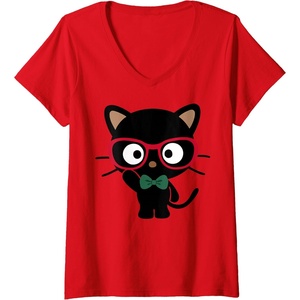 image:imageWomens Chococat Smartly Dressed Up VNeck TShirtRed