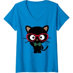 image:imageWomens Chococat Smartly Dressed Up VNeck TShirtSapphire Blue