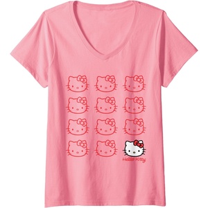 image:imageWomens Hello Kitty Real VNeck TShirt SmallPink