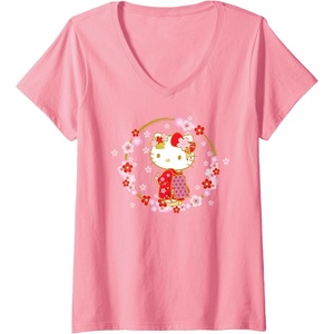 image:imageWomens Hello Kitty Sakura Spring VNeck TShirtPink