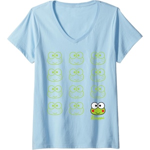 image:imageWomens Keroppi Real VNeck TShirtBaby Blue